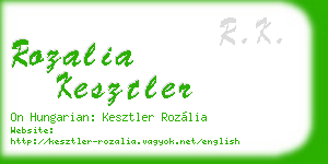 rozalia kesztler business card